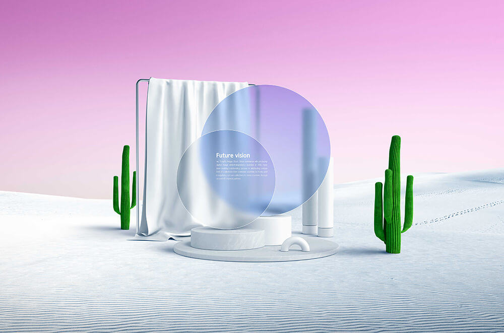 创意沙漠场景未来愿景海报设计模板