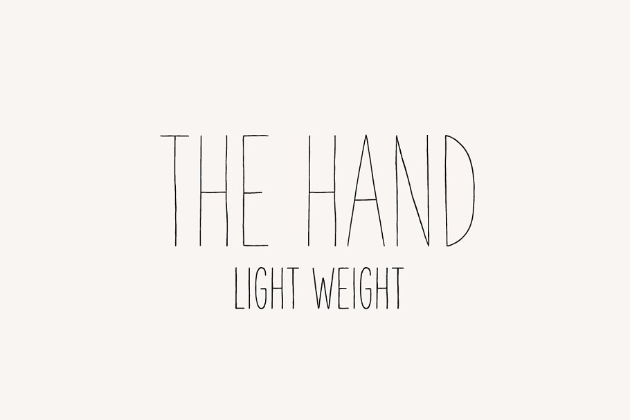 手绘字体-灯光 The Hand Font – Light