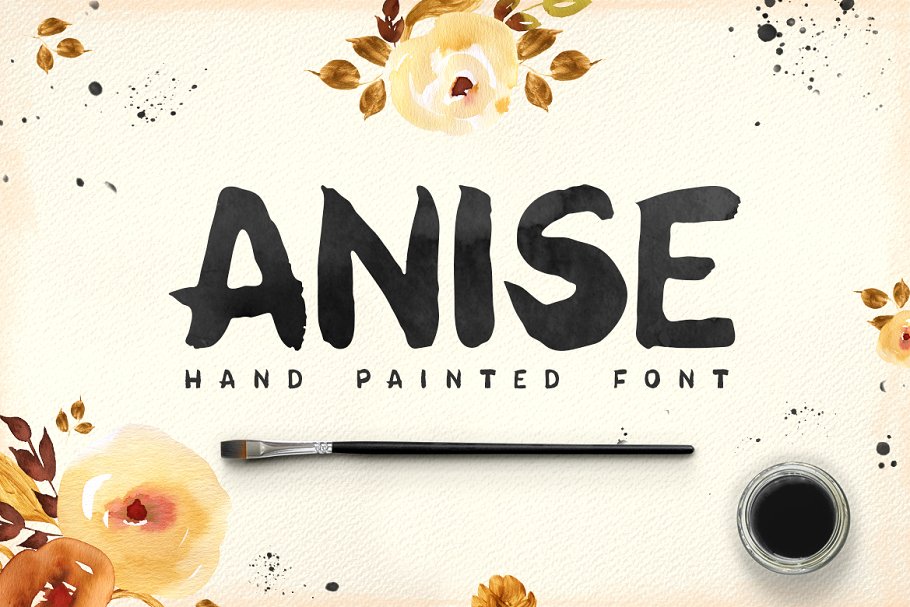 手绘简约字体 Anise