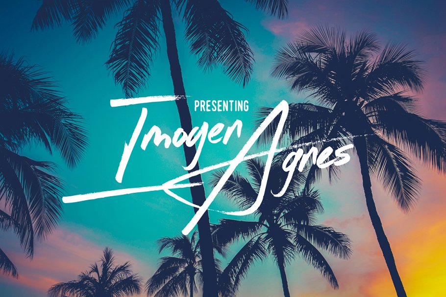 经典优雅的签名风格字体 Imogen Agnes