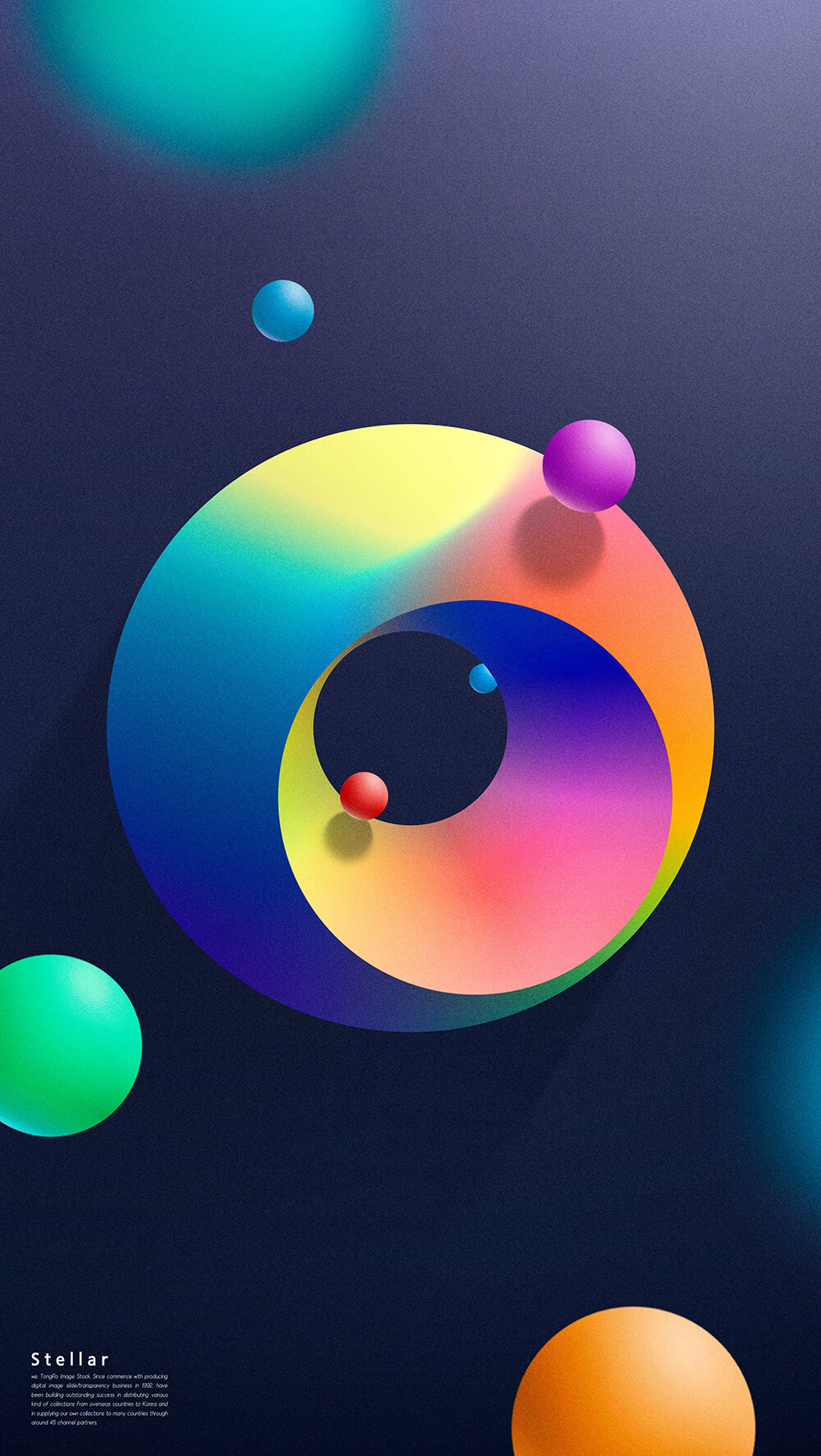 多彩渐变几何元素创意海报设计模板