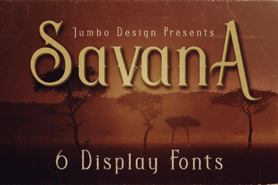 故事风格的字体 Savana – 6 Display Fonts