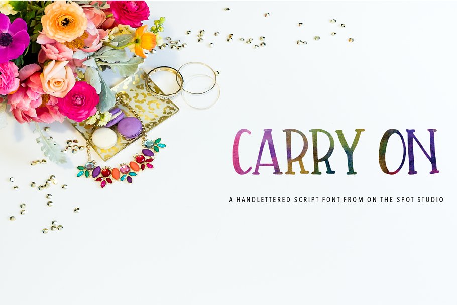 花卉风格字体 Carry On