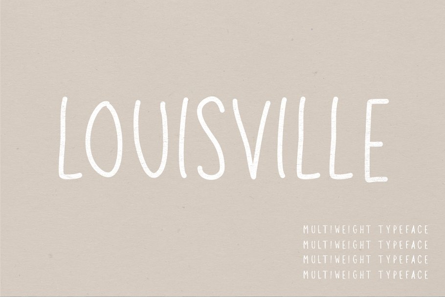 随意手写字体 Louisville | A Multi-Weight Font
