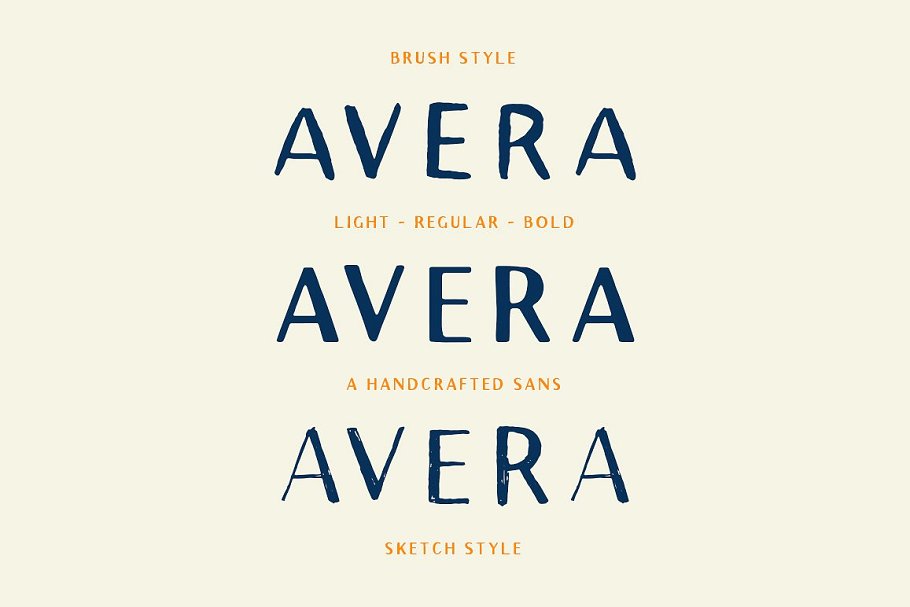 手写手绘字体 Avera