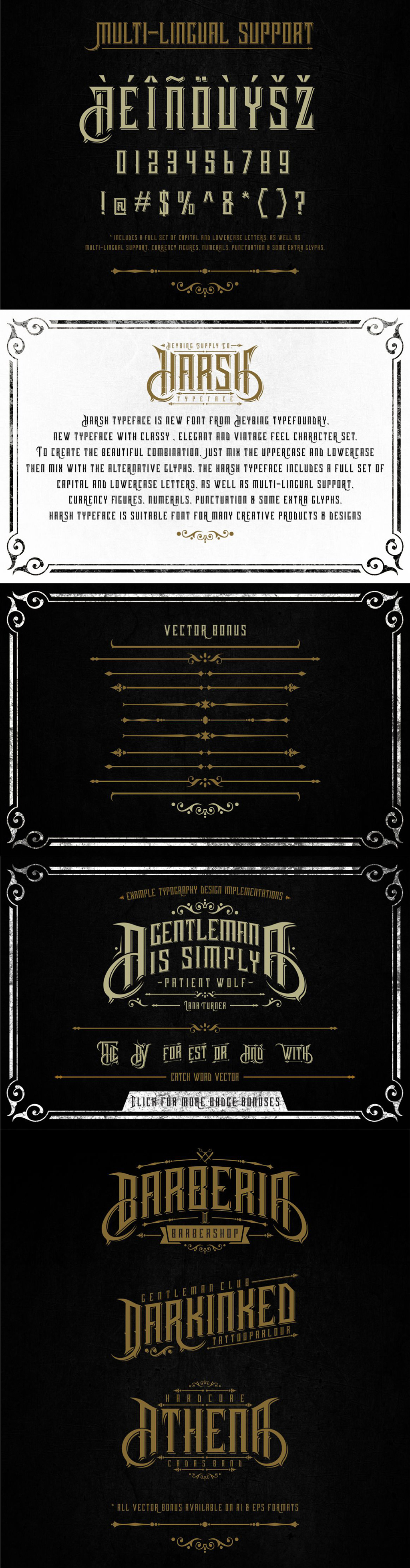 字体 | 精选欧式复古衬线流畅手写英文