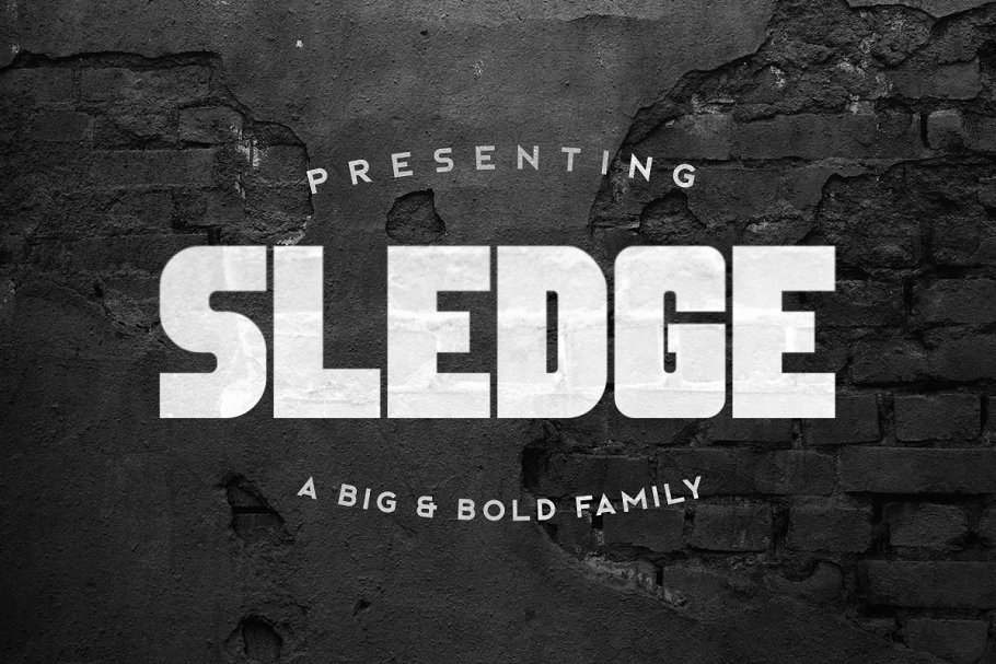 很粗的设计字体 Sledge Typeface