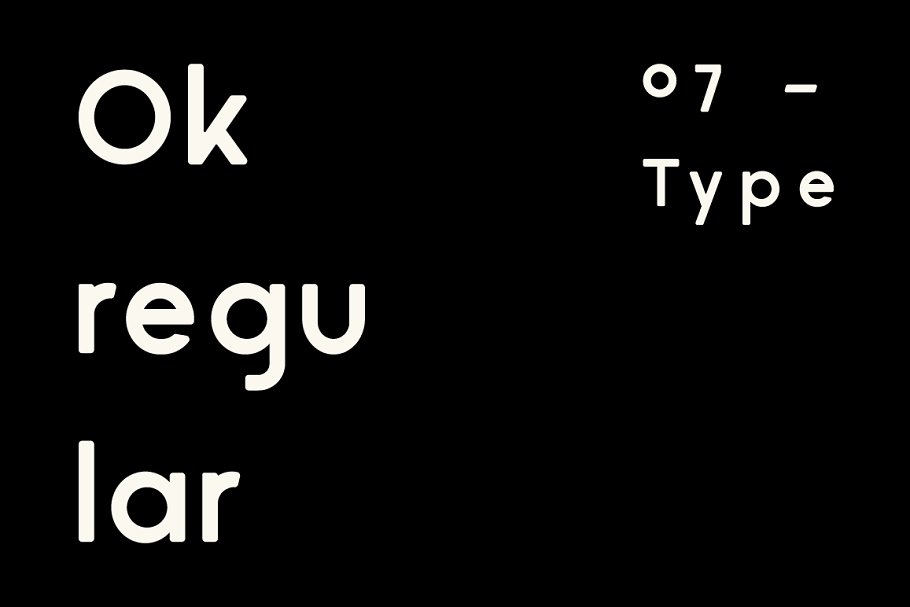 设计创意字体 Ok — Regular