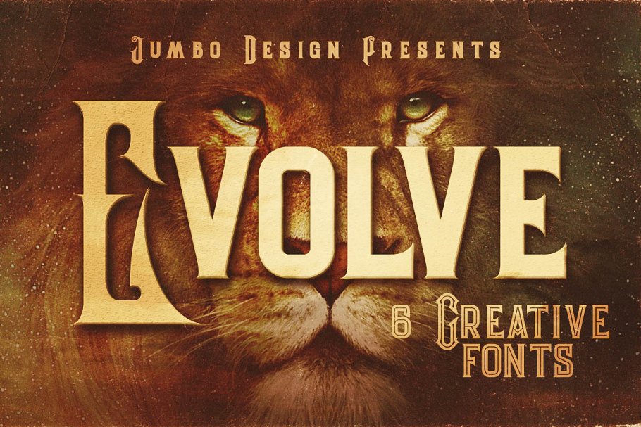 经典样式字体 Evolve – 6 Vintage Style Fonts