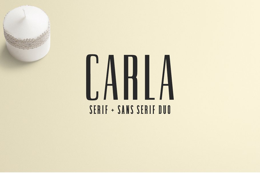 细长的创意字体 Carla Duo 8 Font Family Pack