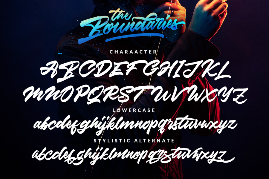 字体 | 优雅时尚涂鸦手绘手写街头笔刷风格文字