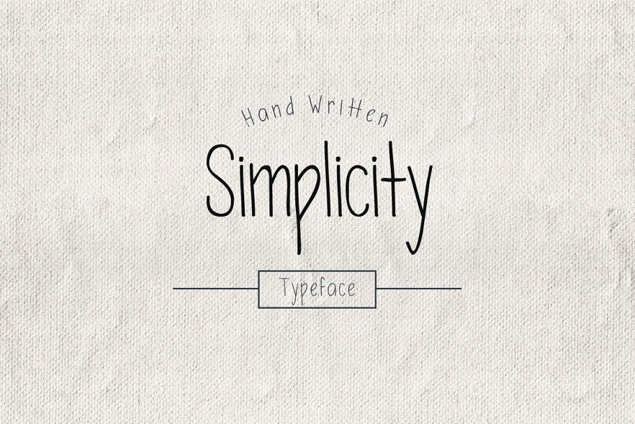 简单的手绘字体 Simplicity Hand Written Typeface