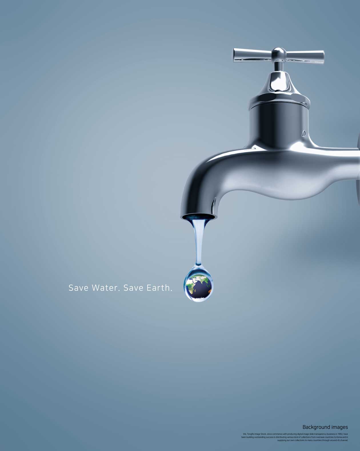 节约用水珍惜水资源主题海报设计模板