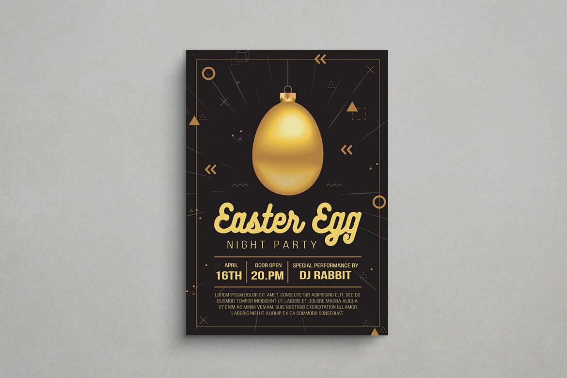 复活节派对推广海报