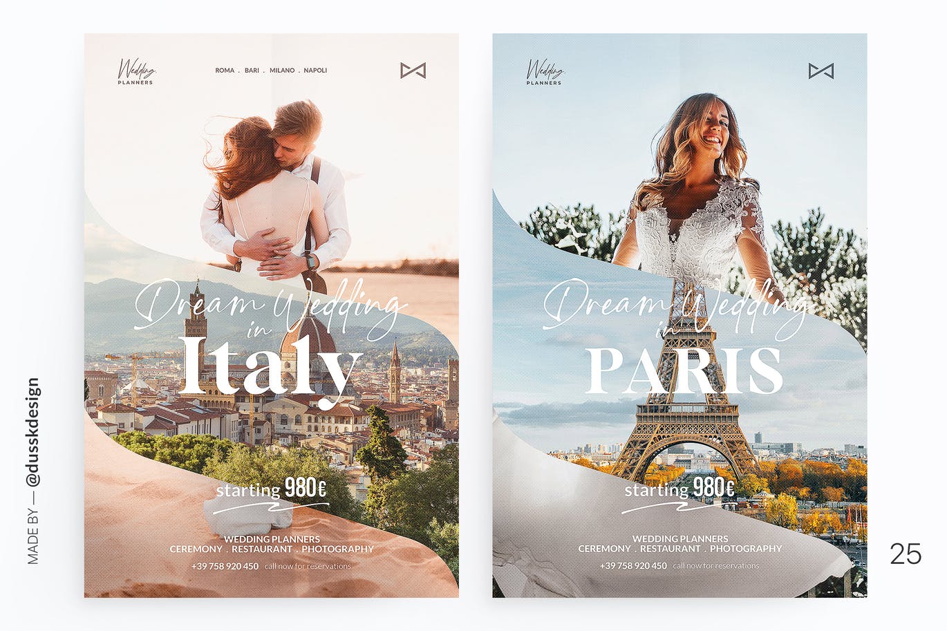 时尚高端专业的高品质婚礼海报设计模板