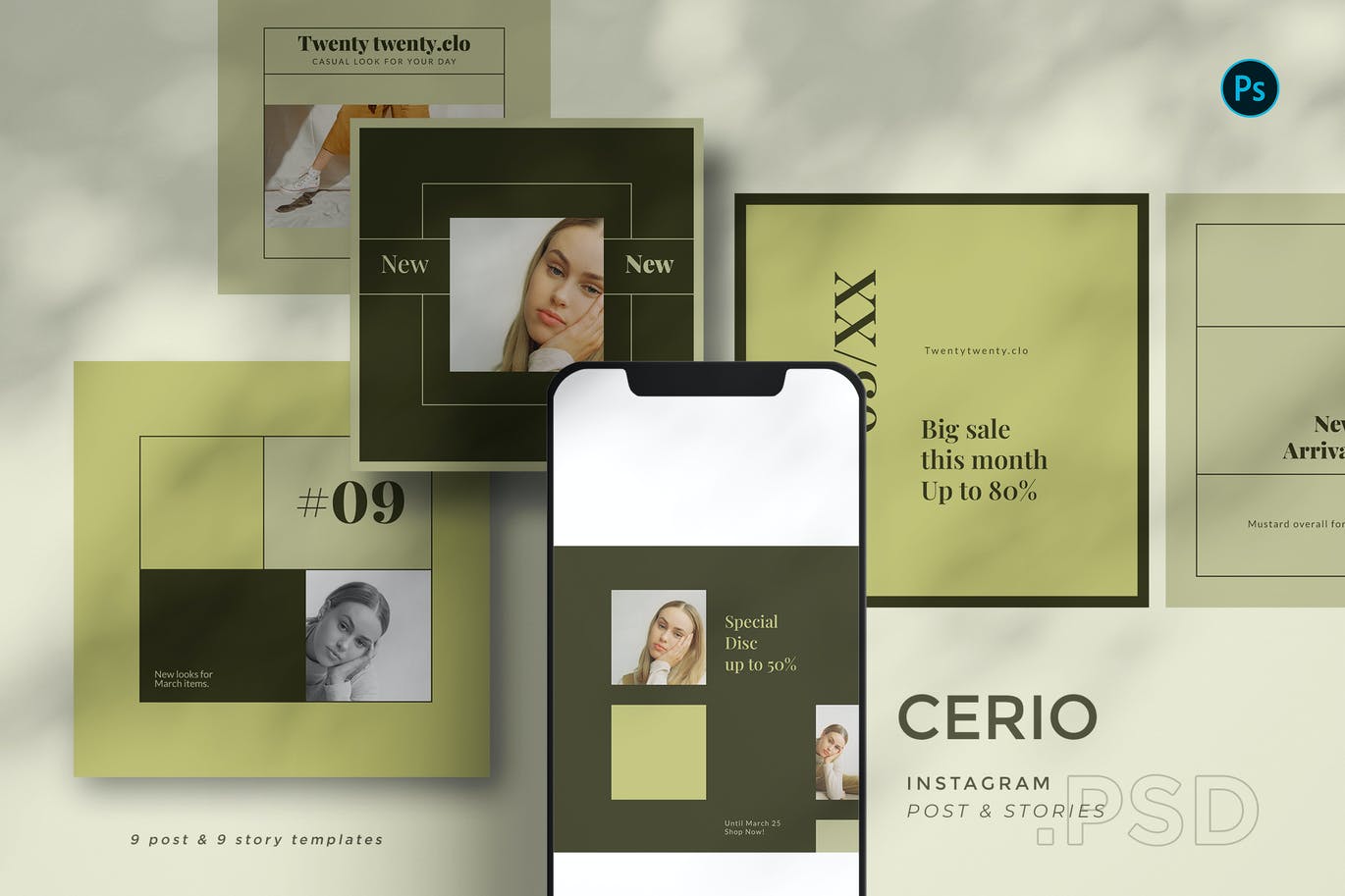 时尚高端优雅Instagram社交媒体banner海报设计模板集合