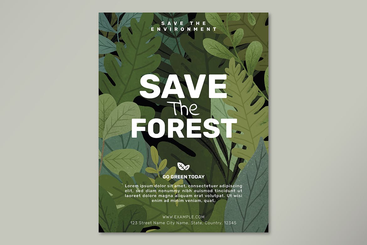 保护森林环保主义模板（EPS）