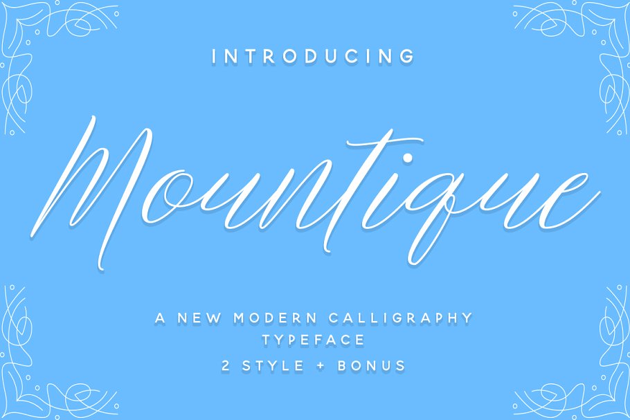 疯狂手绘字体 Mountique Typeface