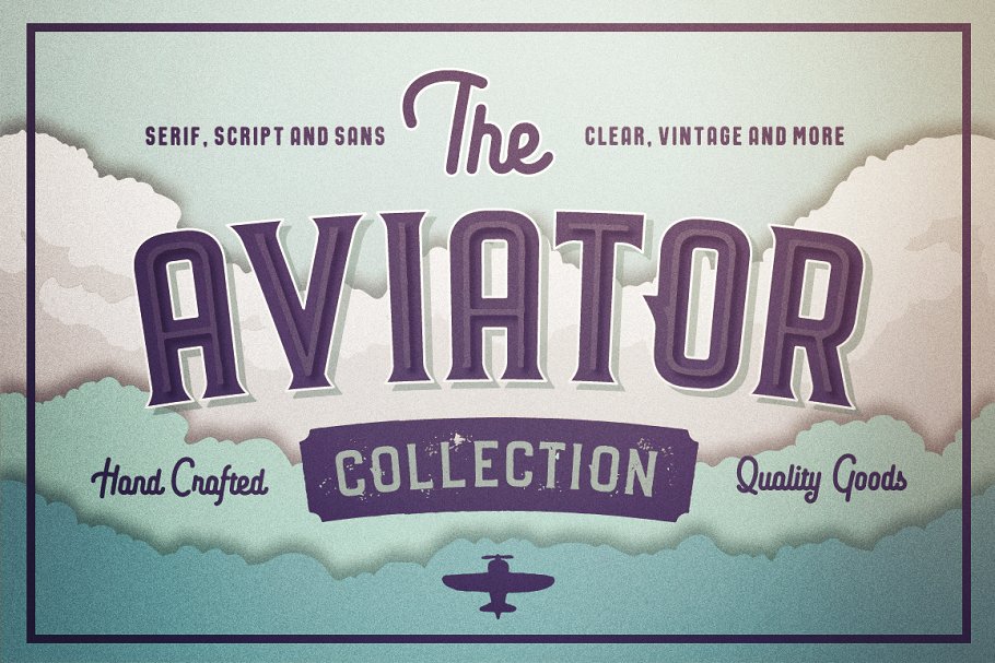 飞行员字体集 The Aviator Font Collection