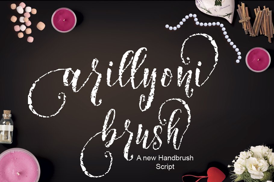 粗糙笔刷字体 Arillyoni Brush