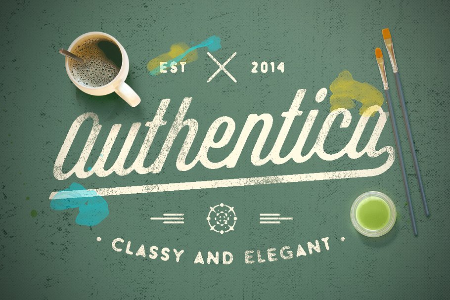优雅文艺的连笔字体 Authentica Script