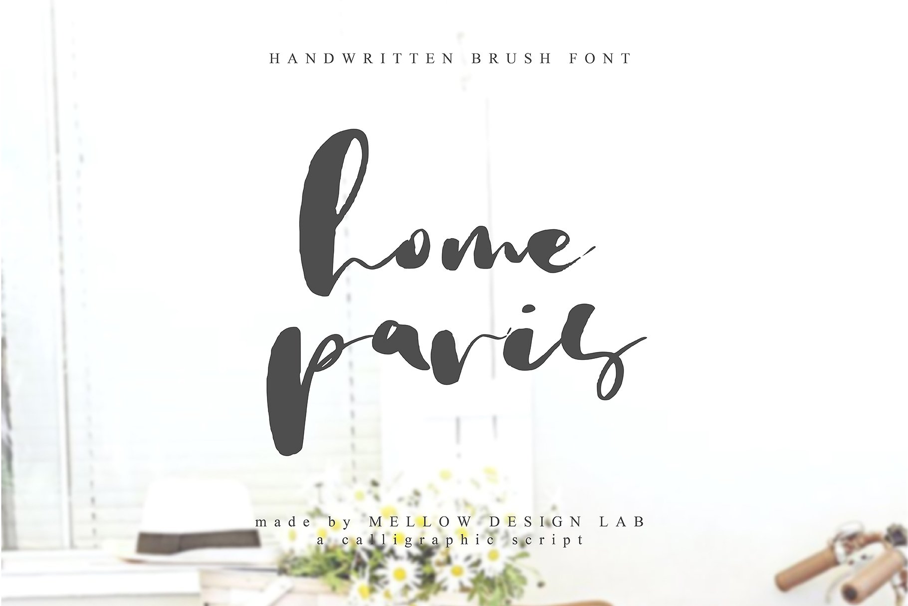 巴黎风格的手绘字体 Home Paris Script