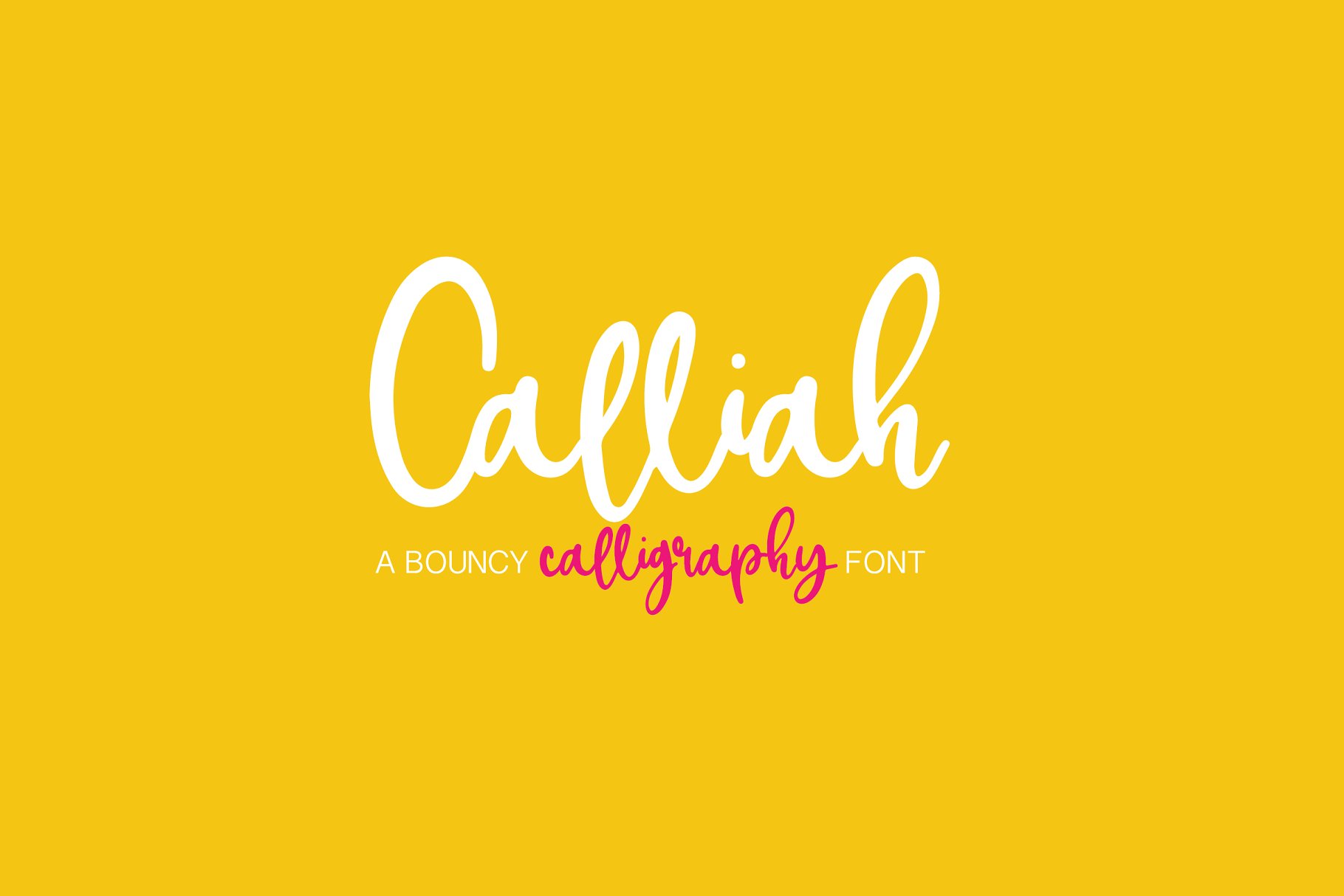 流畅连体英文字体 Calliah