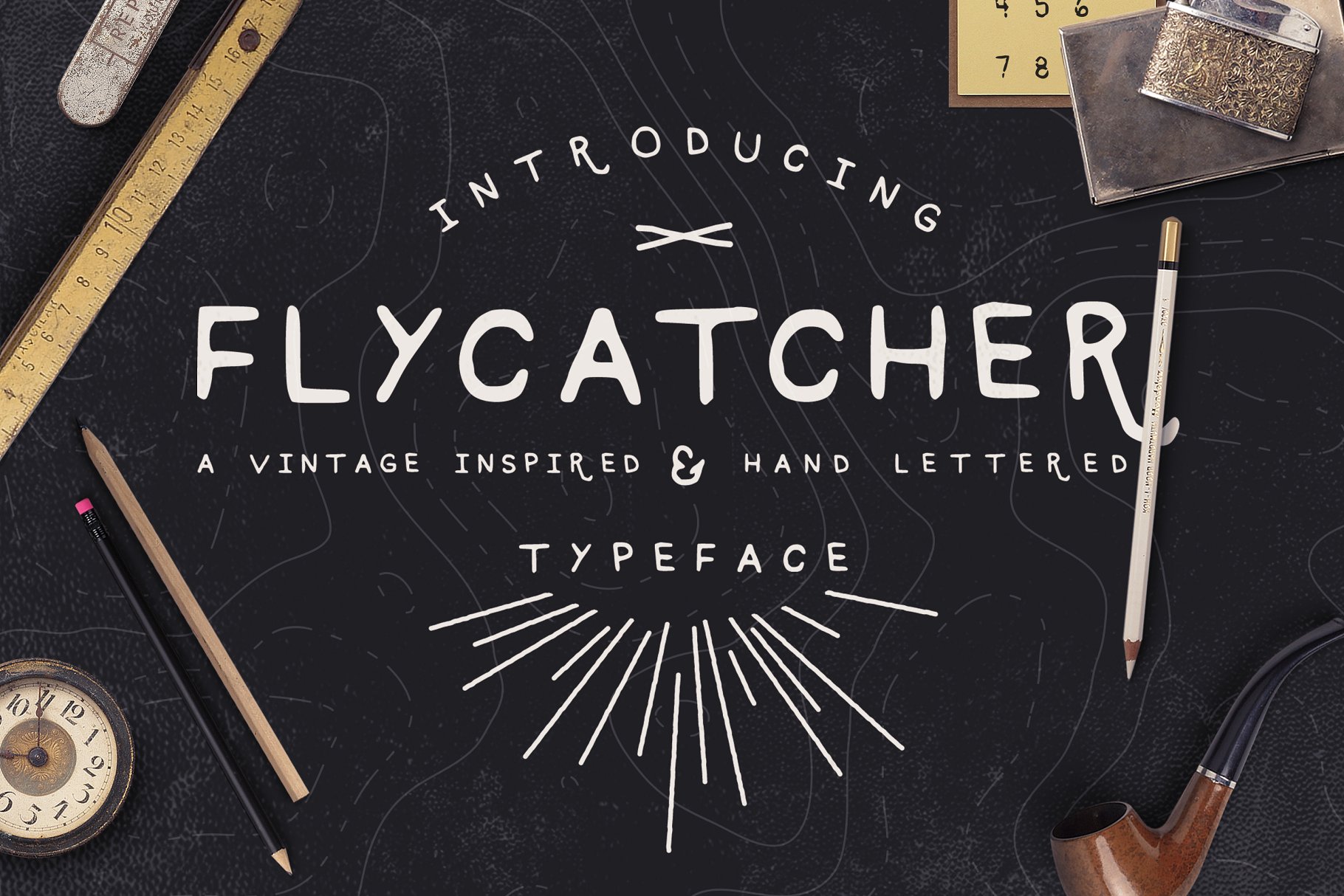 怀旧风格的字体 Flycatcher Font
