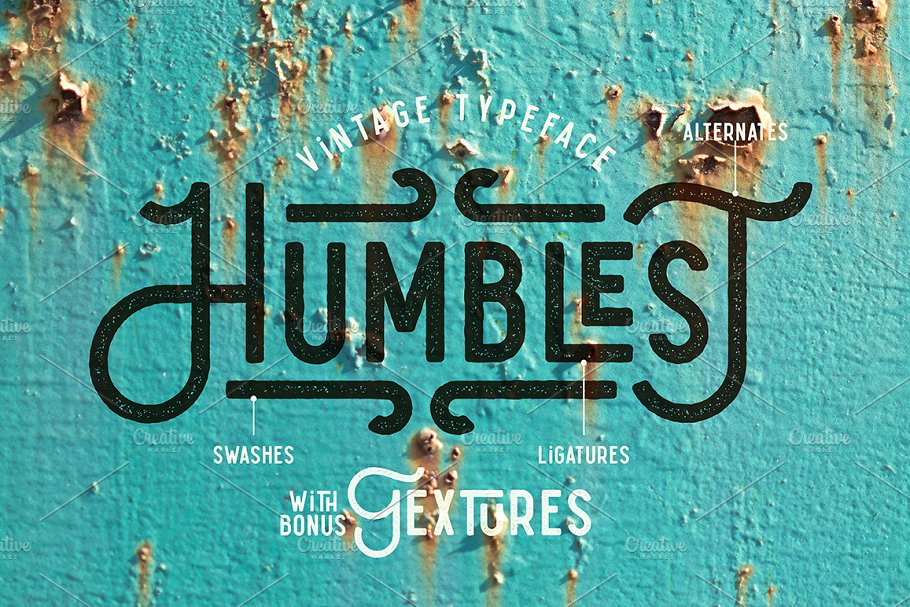 简单变形英文字体 Humblest typeface with bonus
