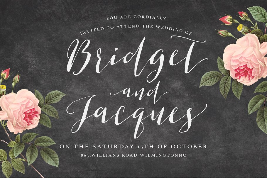 大气的手绘字体 Brigitte Script