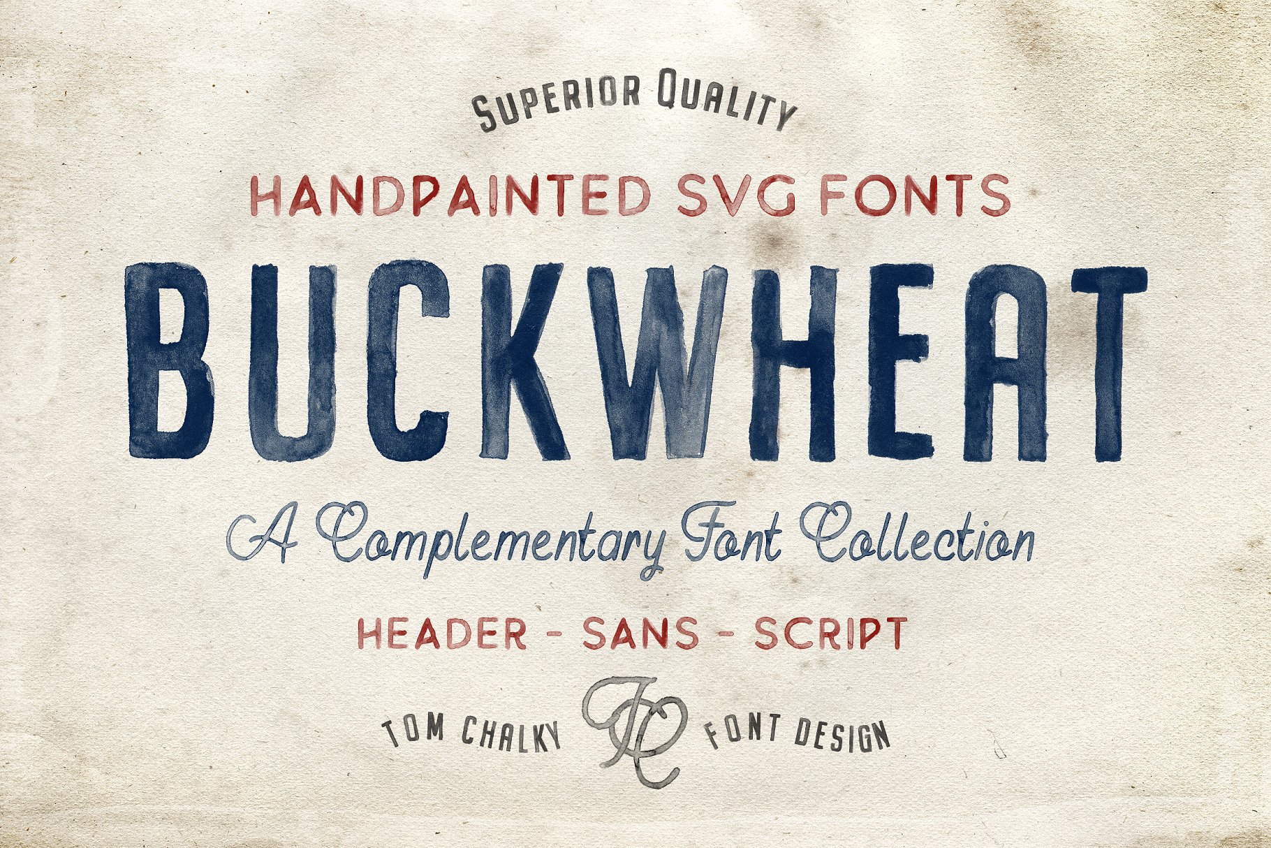 大气的 SVG 字体 Buckwheat Opentype SVG Font Family