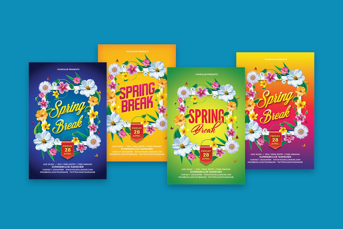 春夏活动时尚海报（PSD）