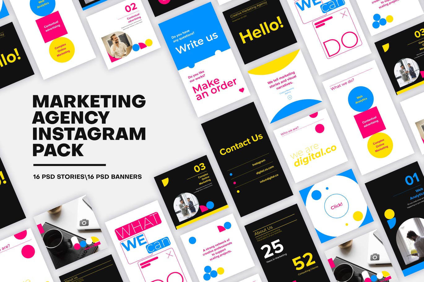 时尚高端清新简约多用途的高品质Instagram社交媒体banner海报设计模板集合