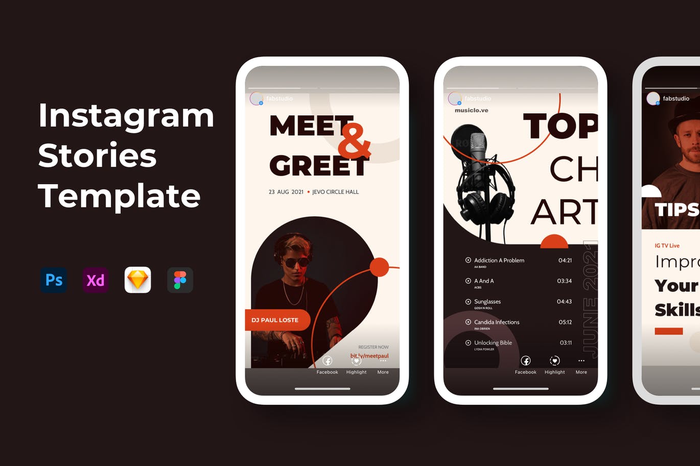 时尚高端简约清新多用途的高品质Instagram社交媒体banner海报设计模板-PSD, XD, FIG, SKETCH