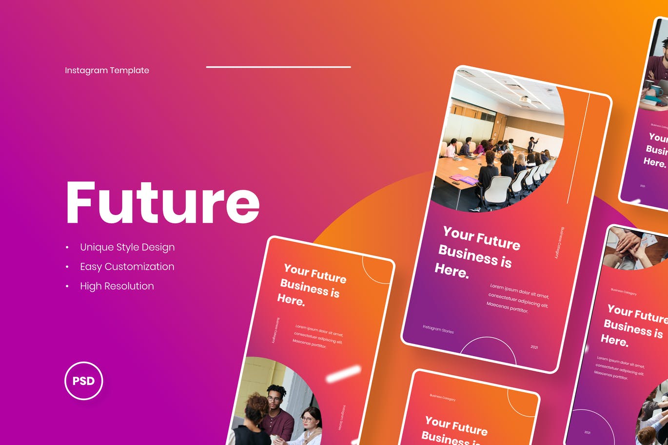 时尚高端简约清新新孟菲斯风格Instagram社交媒体banner海报设计模板集合