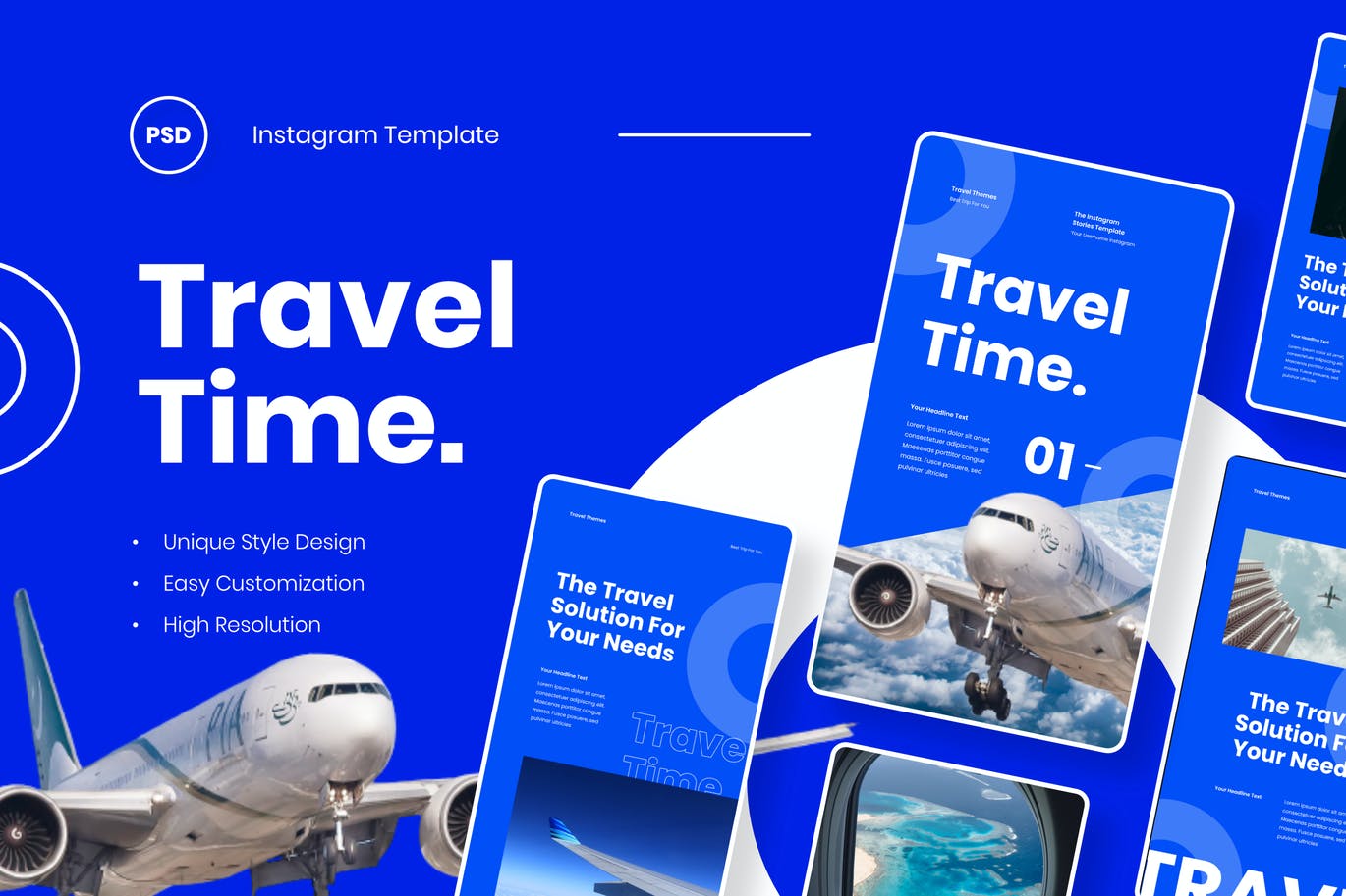 高端时尚简约专业的商业商务质感Instagram社交媒体banner海报设计模板-PSD