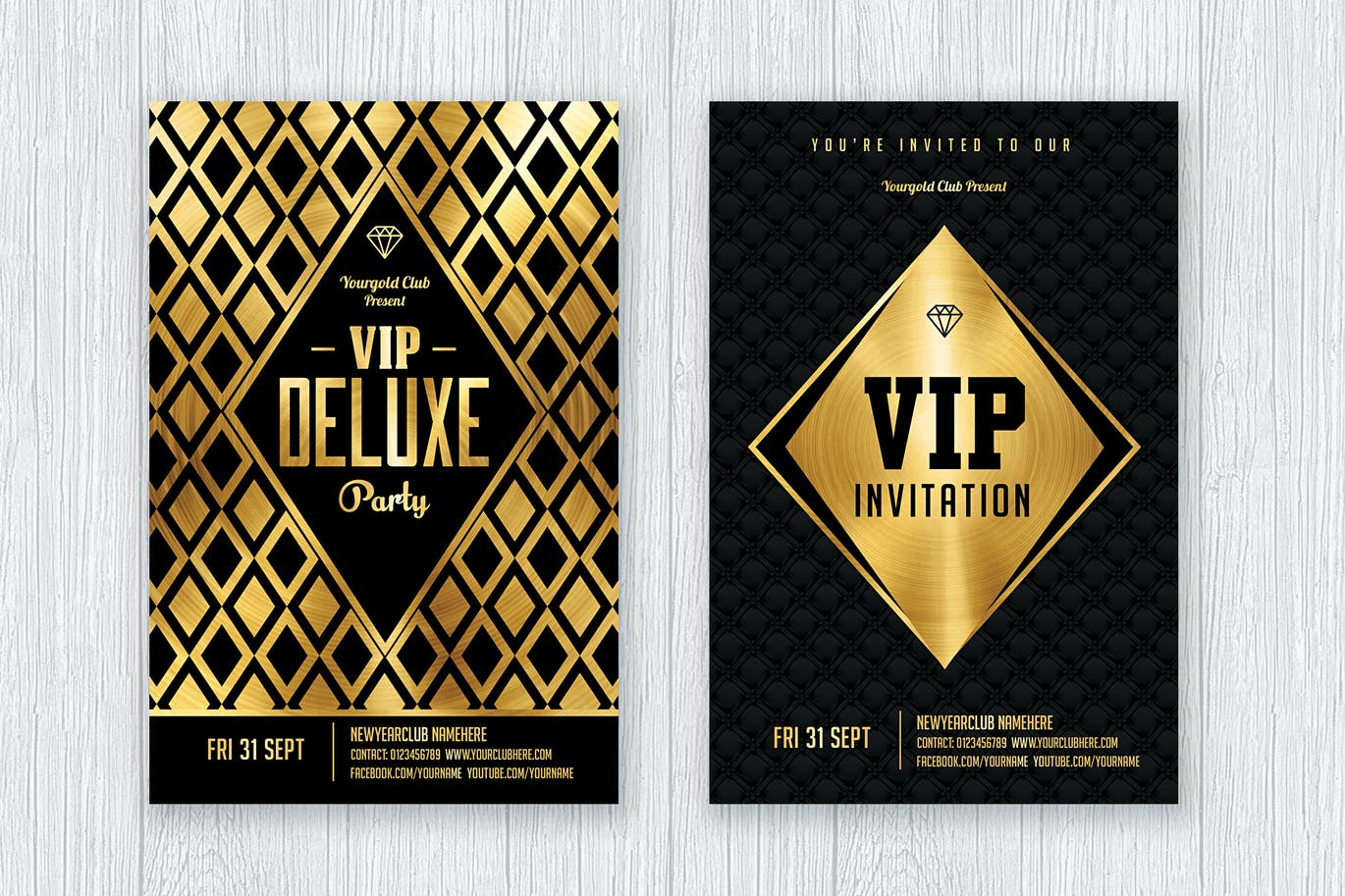 房地产土豪金色配色海报宣传达设计模板-PSD