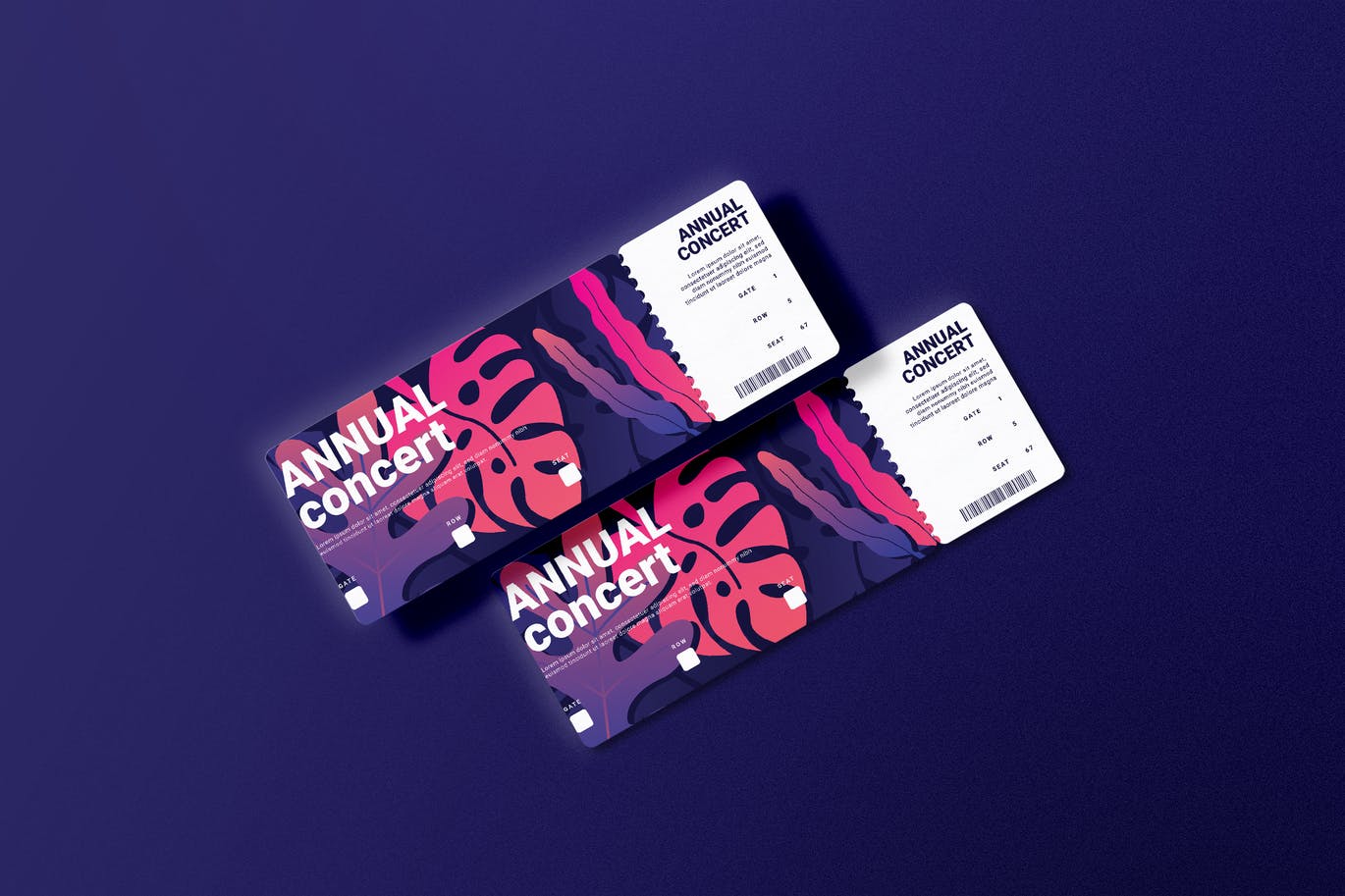 时尚专业的高品质音乐节门票入场券设计模板-AI，EPS，PSD