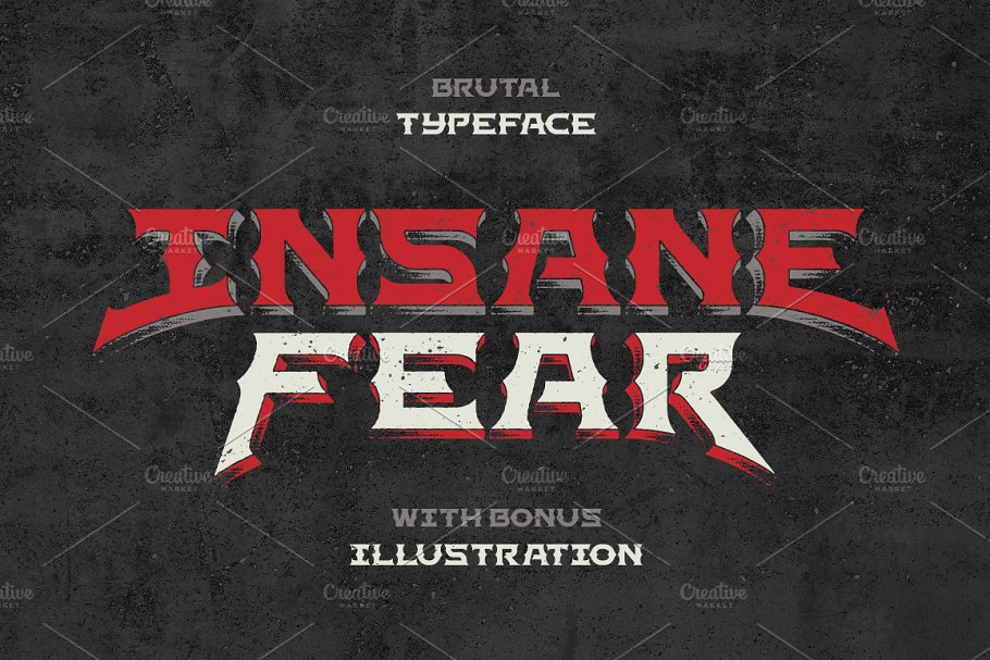 霸气的英文字体 Brutal typeface "Insane Fear"