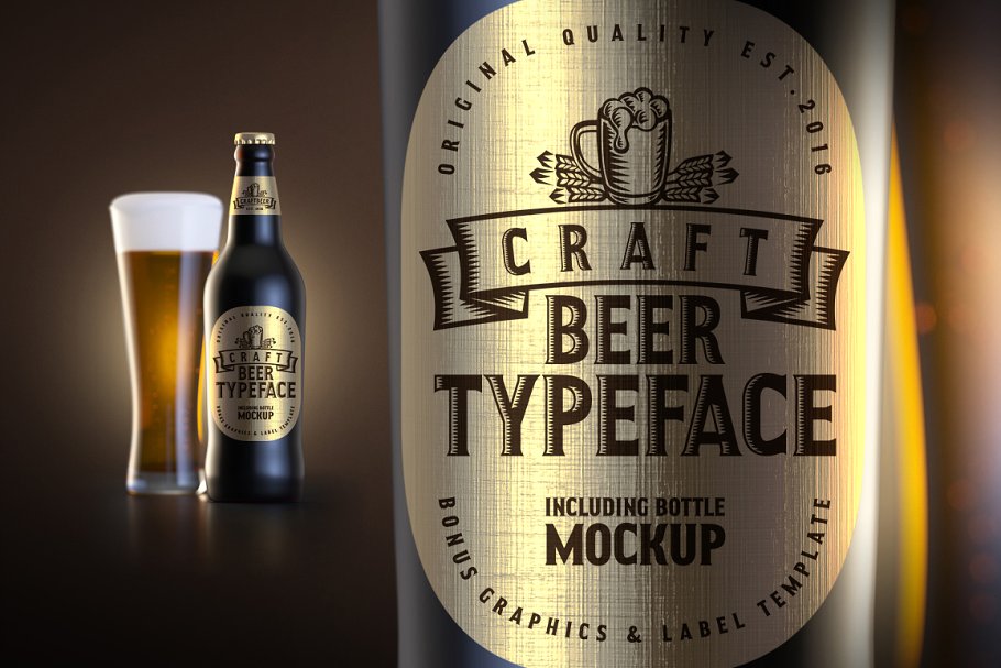经典的饮料常用字体 Vintage font Craft Beer