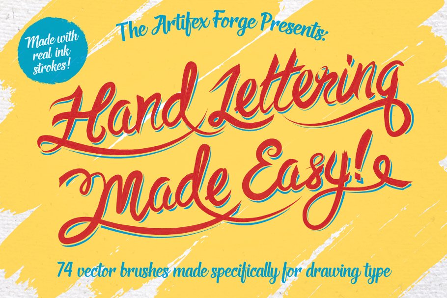 手绘手写体笔刷 Hand Lettering Brushes