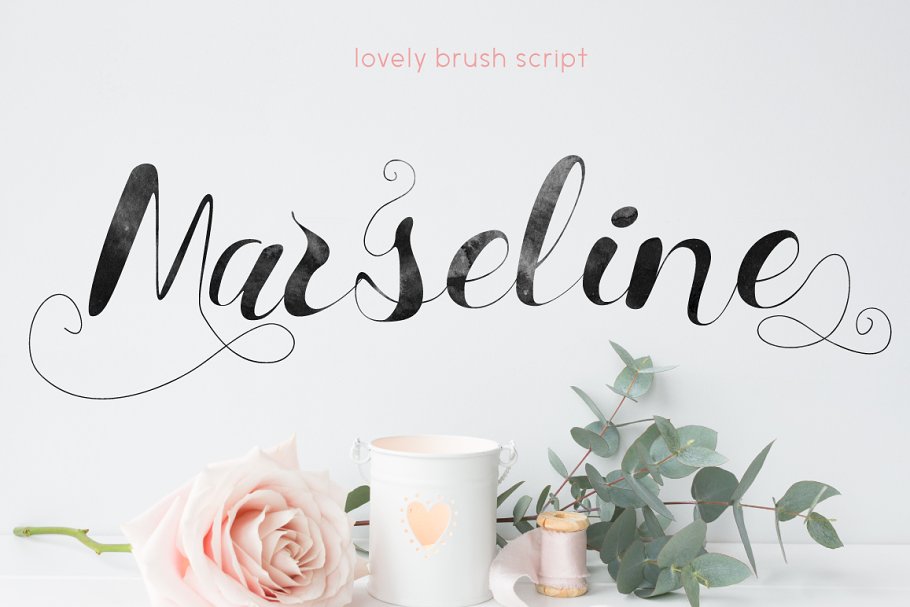 粗犷的手写字体 Marseline Script Font