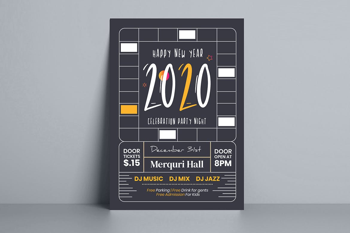 2020新年传单模板[AI,EPS,PDF]