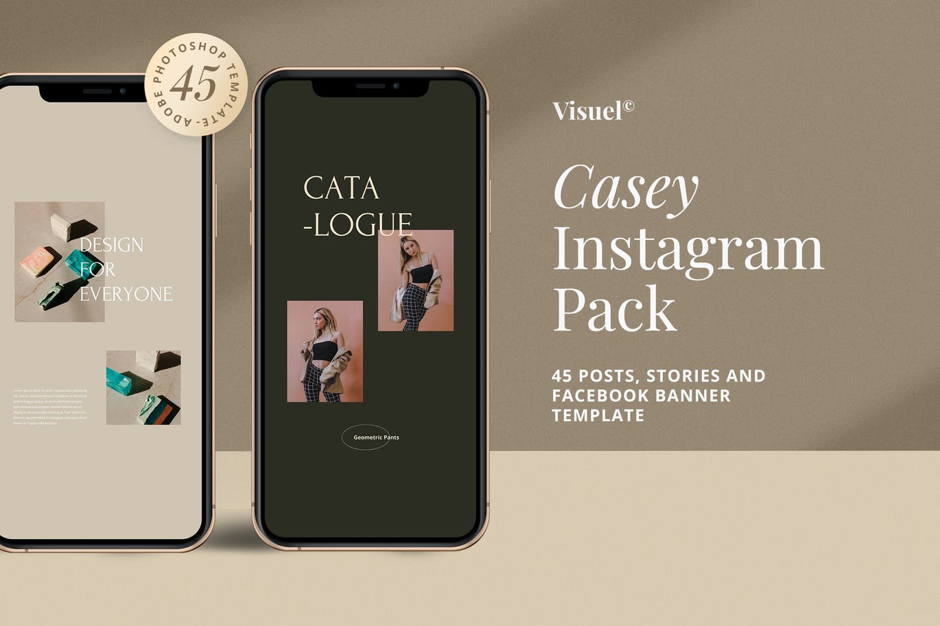 时尚高端优雅简约多用途的Instagram社交媒体banner海报设计模板集合-psd