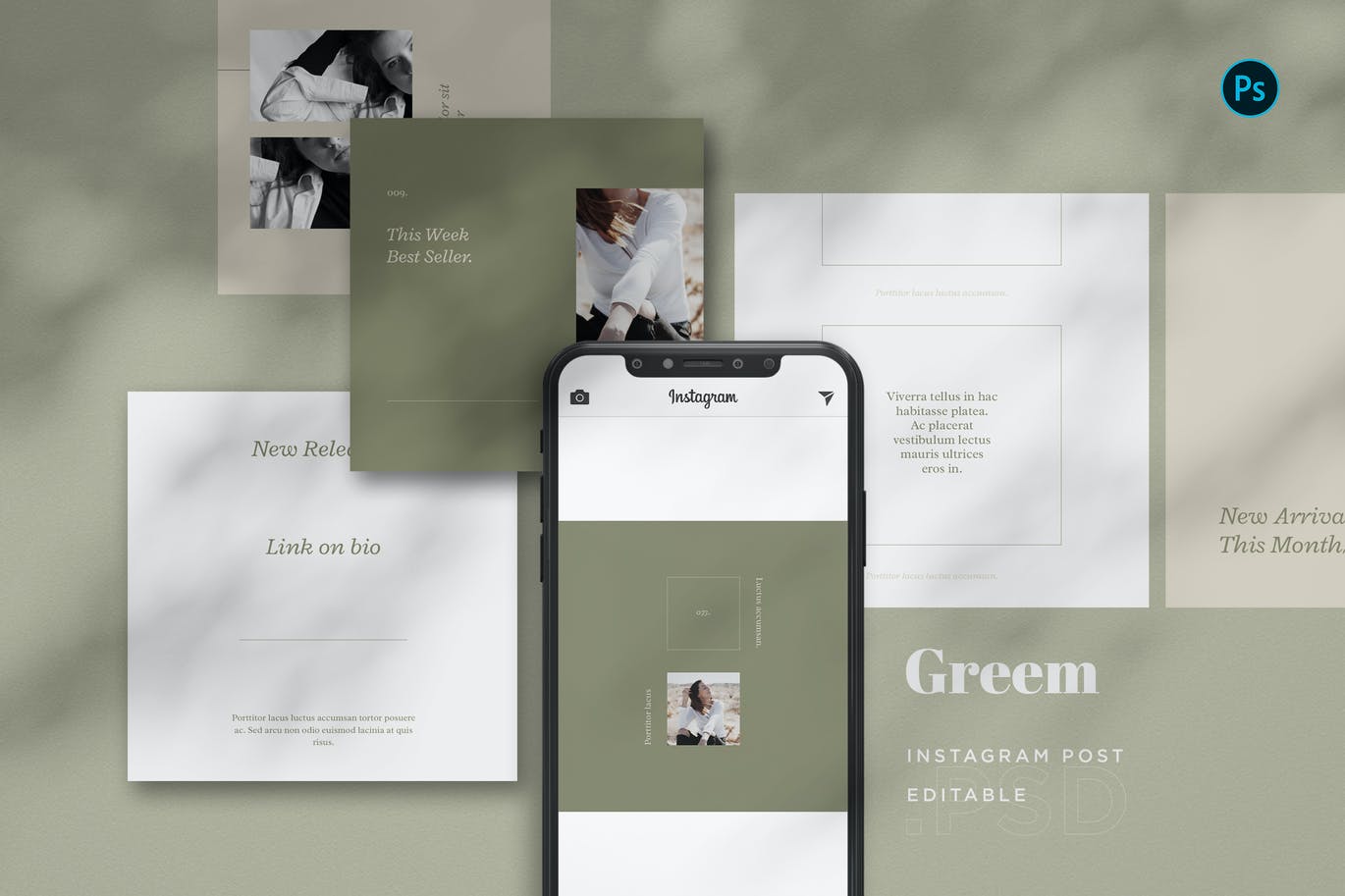 时尚高端简约清新多用途Instagram社交媒体banner设计模板集合