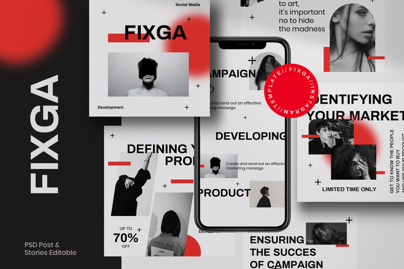 时尚高端简约多用途的高品质Instagram社交媒体banner海报设计模板Vol.2-PSD