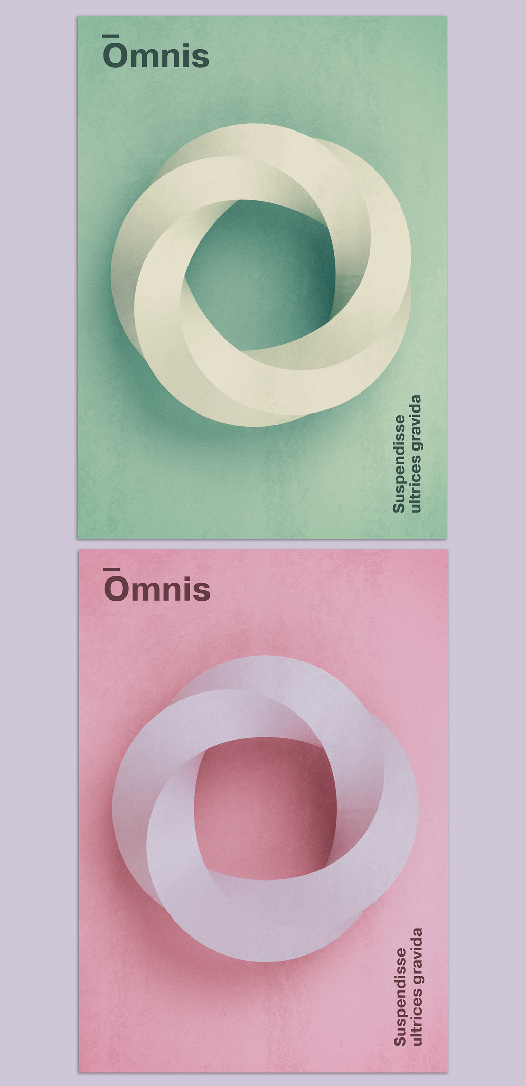 3D抽象环形状现代海报布局设计模板