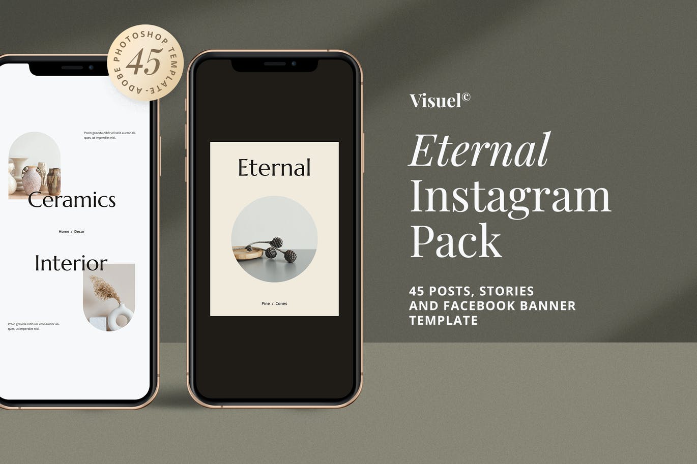 时尚高端优雅多用途的高品质Instagram社交媒体banner海报设计模板-PSD