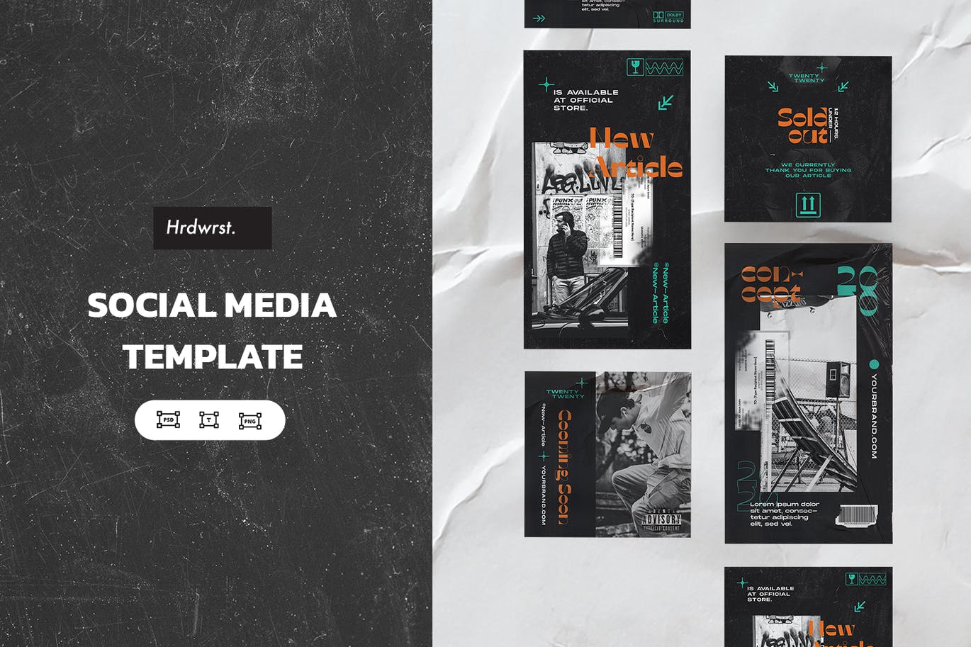 时尚个性多用途社交媒体banner海报设计模板集合-PSD