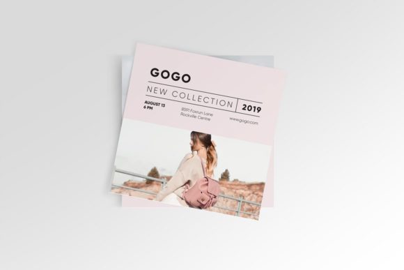 方形尺寸活动传单设计psd模板